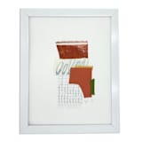 "Textile No. 3" - Original Mixed Media in white by Pippin Schupbach