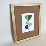 "Mod Tulip #5" - Original Mixed Media in blue by Morgan Kendall