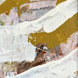 "Love Magnifies" - Original Mixed Media in beige by Jessalin Beutler