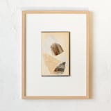 "Bookends IV" - Original Mixed Media in beige by Jennifer Daily