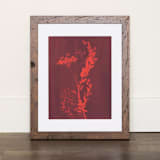 "Chaparral I Original" - Original Mixed Media in red by Kamala Nahas