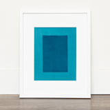 "Window Original" - Original Mixed Media in blue by Kamala Nahas