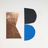 "Series 4 No.3" - Original Mixed Media in blue by Francesca Iannaccone