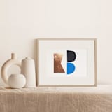 "Series 4 No.3" - Original Mixed Media in blue by Francesca Iannaccone
