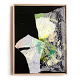 "Song Moon" - Original Mixed Media in black by Jessalin Beutler