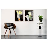 "Song Moon" - Original Mixed Media in black by Jessalin Beutler