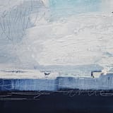 "All That Is Blue l" - Original Mixed Media in blue by AlisonJerry