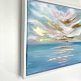 "Day Dream" - Original Mixed Media in blue by Johanne Dziemian