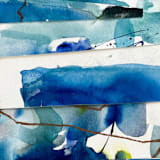 "New Realities no. 02" - Original Mixed Media in blue by Jocelyn Elizabeth