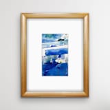 "New Realities no. 02" - Original Mixed Media in blue by Jocelyn Elizabeth