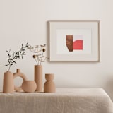 "Series 4 No.1" - Original Mixed Media in red by Francesca Iannaccone