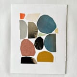 "Paper Mosaic 5" - Original Mixed Media in multicolorassorted-colors by Elliot Stokes