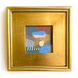 "Rocky Shores Set of 2 Mini Paintings" - Original Mixed Media in blue by Jessalin Beutler