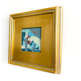 "Rocky Shores Set of 2 Mini Paintings" - Original Mixed Media in blue by Jessalin Beutler