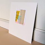 "Ledger" - Original Mixed Media in yellow by Morgan Kendall