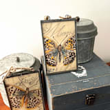 ""Sepia Butterfly II"" - Original Mixed Media in multicolor by Stephanie Toral