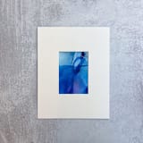 "Threads of Possibility no. 10" - Original Mixed Media in blue by Jocelyn Elizabeth