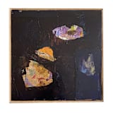 "Lights In The Dark" - Original Mixed Media in purple by Jessalin Beutler