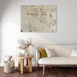 "Butter Glow" - Original Mixed Media in beige by Jessalin Beutler