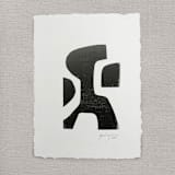 "Forward" - Original Mixed Media in black by Maja Cunningham