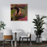"Fantastic Flurry" - Original Mixed Media in green by Jessalin Beutler