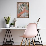 "Peach Party" - Original Mixed Media in orange by Jessalin Beutler