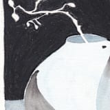 "Vessel Study - Vase" - Original Mixed Media in black by Danushka Abeygoda