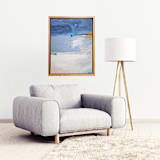 "Balance Becomes Peace" - Original Mixed Media in blue by AlisonJerry