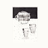 "Tea set in Contrast" - Original Mixed Media in black by Danushka Abeygoda
