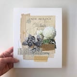 "New Biology" - Original Mixed Media in beige by Field and Sky