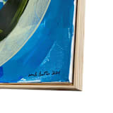 "Beach Bay" - Original Mixed Media in green by Jessalin Beutler