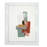 "Textile No 2" - Original Mixed Media in green by Pippin Schupbach