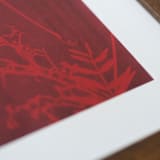 "Pepper II Original" - Original Mixed Media in red by Kamala Nahas