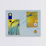 "ON 3" - Original Mixed Media in multicolor by Nerea Azanza