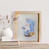 "For Color's Sake #11" - Original Mixed Media in blue by Christine Olmstead