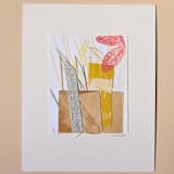 "Tangled" - Original Mixed Media in beige by Morgan Kendall