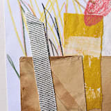 "Tangled" - Original Mixed Media in beige by Morgan Kendall