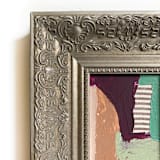 "Ragged Lines" - Original Mixed Media in silver by Jessalin Beutler