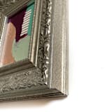 "Ragged Lines" - Original Mixed Media in silver by Jessalin Beutler