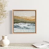 "Glowing Shoreline 2" - Original Mixed Media in multicolorassorted-colors by Lara Eckerman