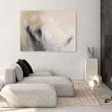 "Envelop" - Original Mixed Media in beige by Christa Kimble
