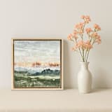 "Afterglow Valley 2" - Original Mixed Media in pink by Lara Eckerman