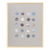 "Blue Skies Modern Molecules" - Original Mixed Media in natural by Christa Kimble