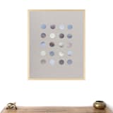 "Blue Skies Modern Molecules" - Original Mixed Media in natural by Christa Kimble