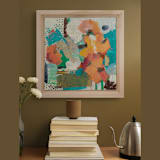 "Between Bloom and Thought" - Original Mixed Media in multicolorassorted-colors by CONNIE COLLUM