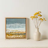 "Coastal Calm 2" - Original Mixed Media in blue by Lara Eckerman