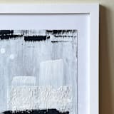 "gloaming" - Original Mixed Media in white by bari wieselman schulman