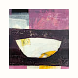 "Bowls Are the New Plates IV" - Original Mixed Media in multicolorassorted-colors by Jaqui Falkenheim