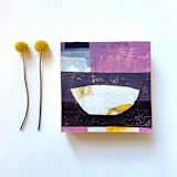 "Bowls Are the New Plates IV" - Original Mixed Media in multicolorassorted-colors by Jaqui Falkenheim