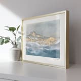 "Coastal Sage No. 1 - Embellished Print" - Original Mixed Media in natural by Julia Contacessi